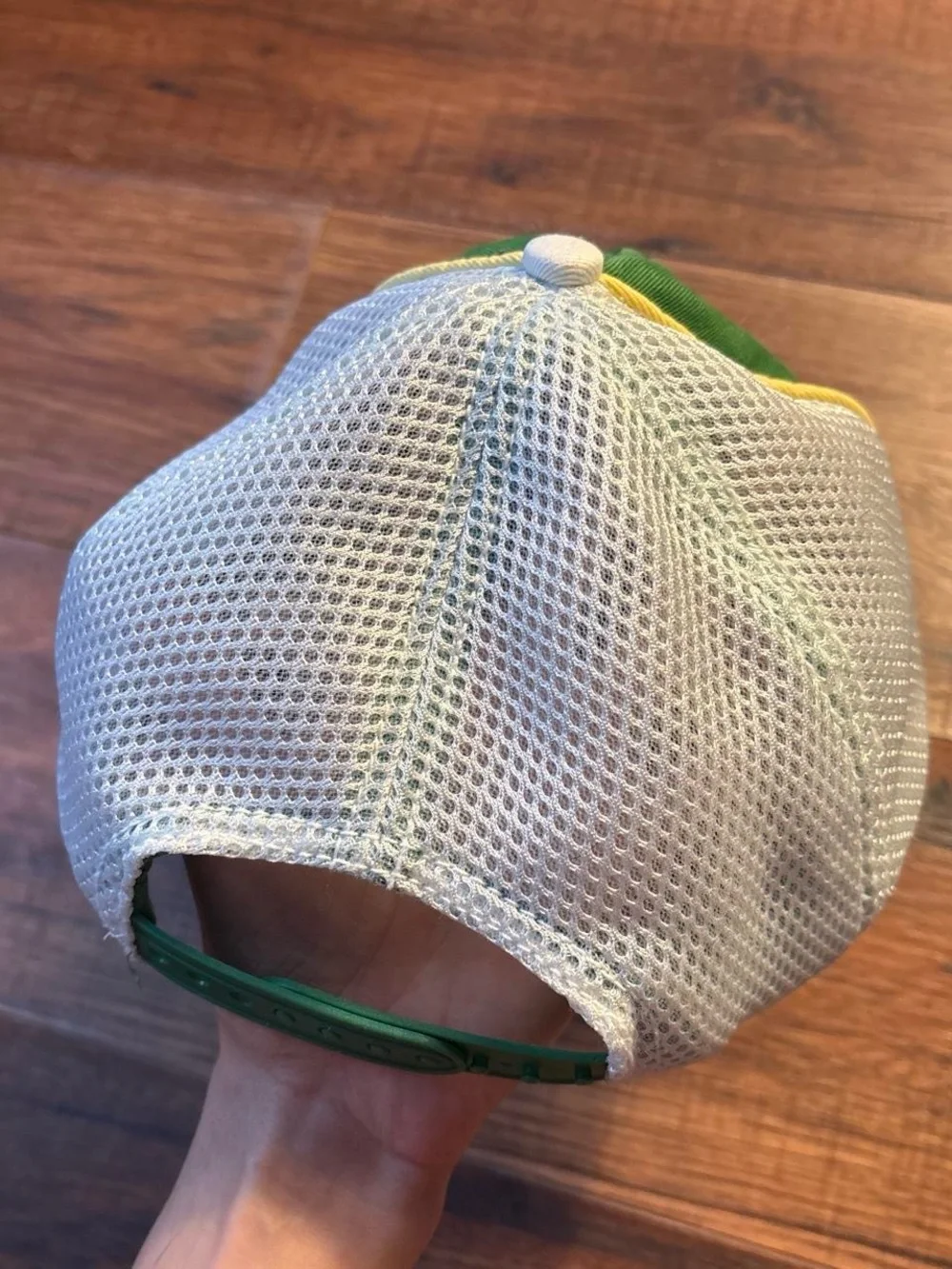 Green & White John Deere Adjustable Hat